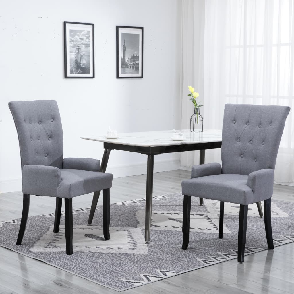 vidaXL Dining Chairs Accent Dining Chair with Armrests for Home Kitchen Fabric
