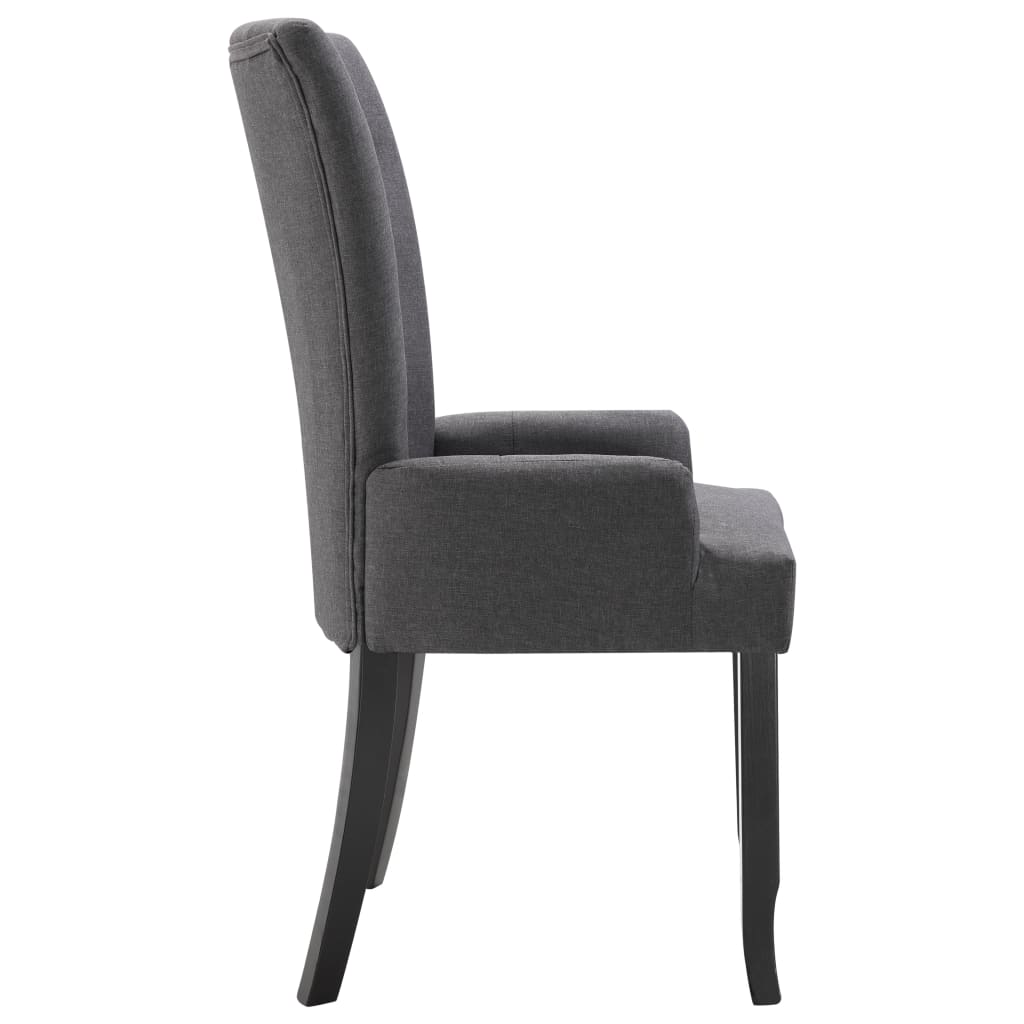 vidaXL Dining Chairs Accent Dining Chair with Armrests for Home Kitchen Fabric