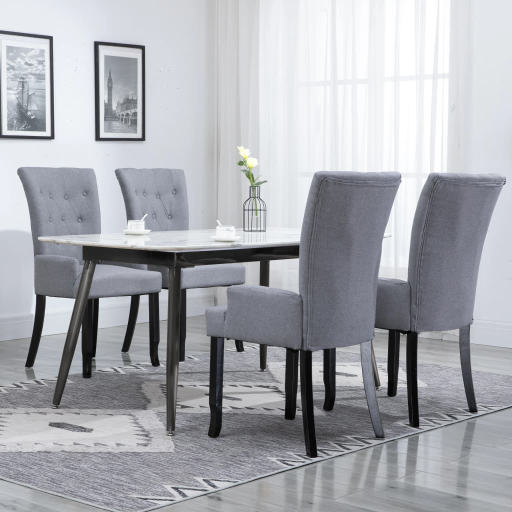 vidaXL Dining Chairs Accent Dining Chair with Armrests for Home Kitchen Fabric
