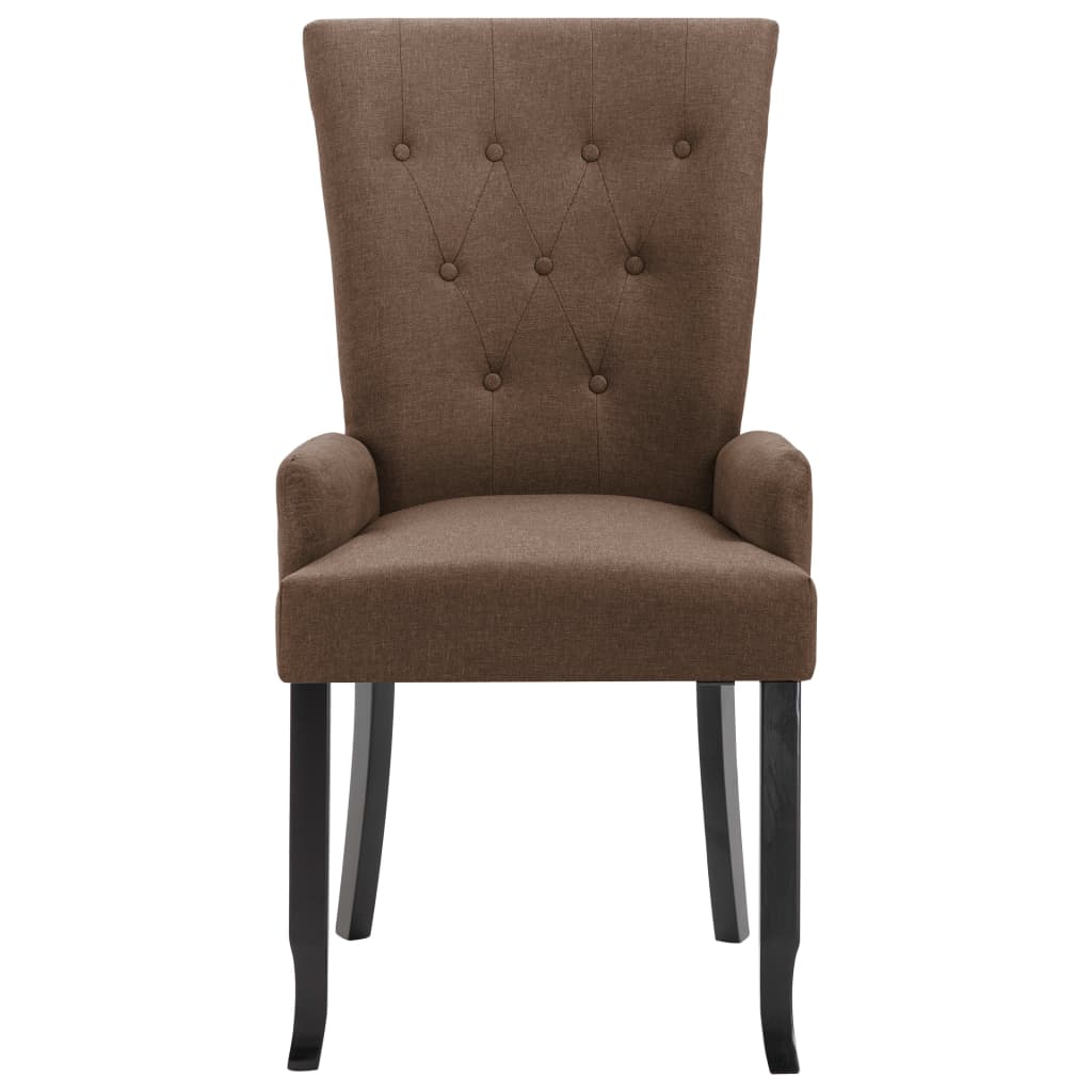 vidaXL Dining Chairs Accent Dining Chair with Armrests for Home Kitchen Fabric