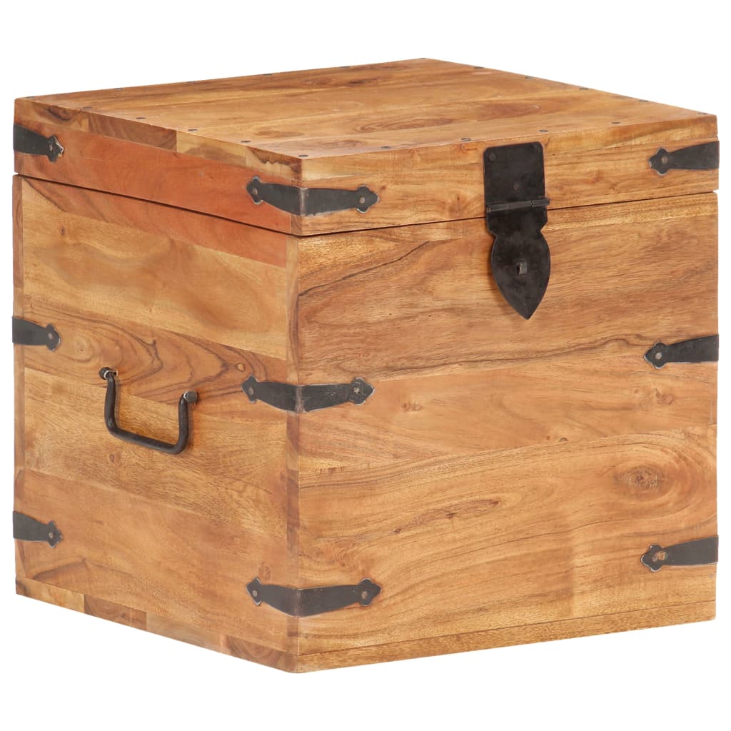 vidaXL Chest Bench Hall Wooden Cabinet Storage Box Trunk Solid Wood Acacia