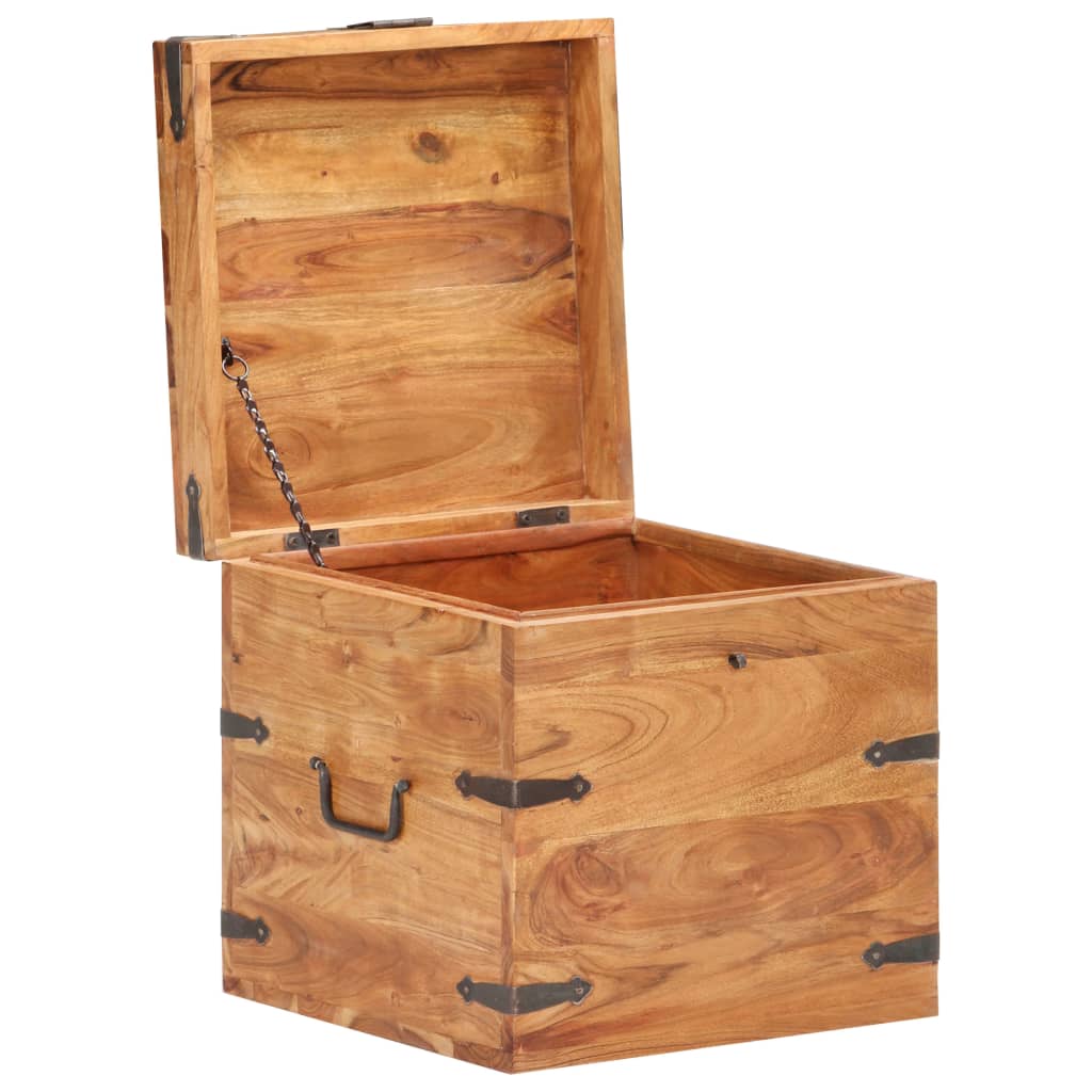 vidaXL Chest Bench Hall Wooden Cabinet Storage Box Trunk Solid Wood Acacia
