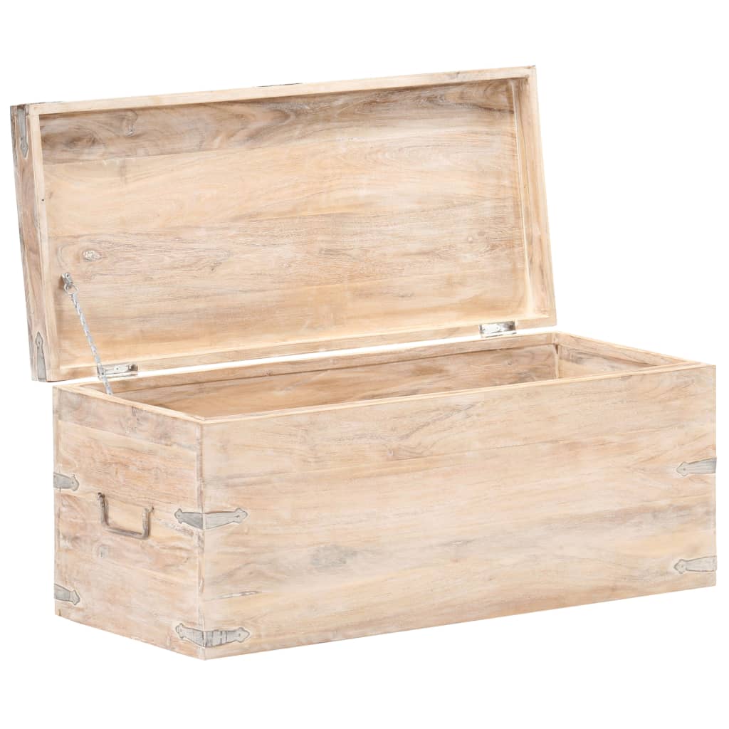vidaXL Chest Bench Hall Wooden Cabinet Storage Box Trunk Solid Wood Acacia