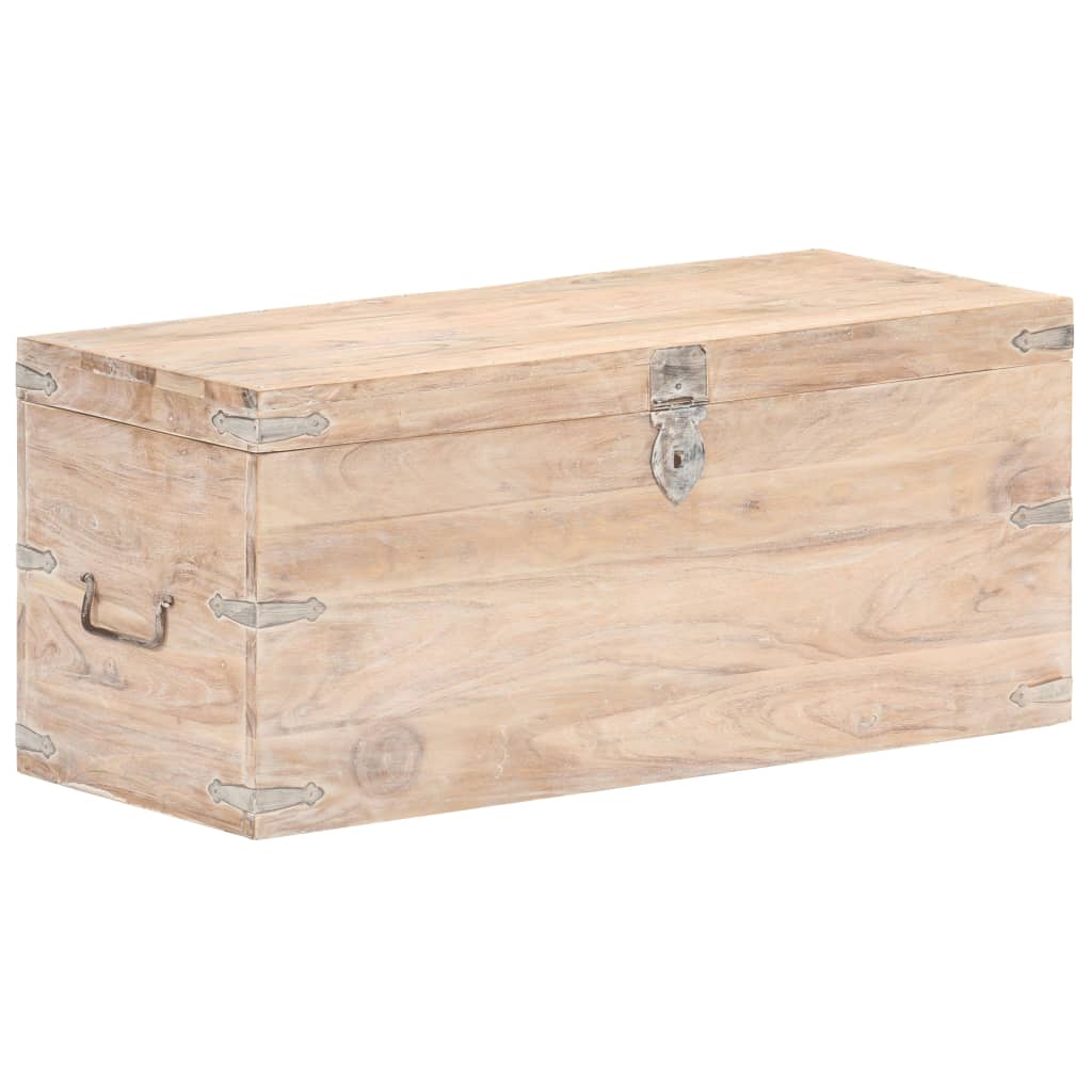 vidaXL Chest Bench Hall Wooden Cabinet Storage Box Trunk Solid Wood Acacia