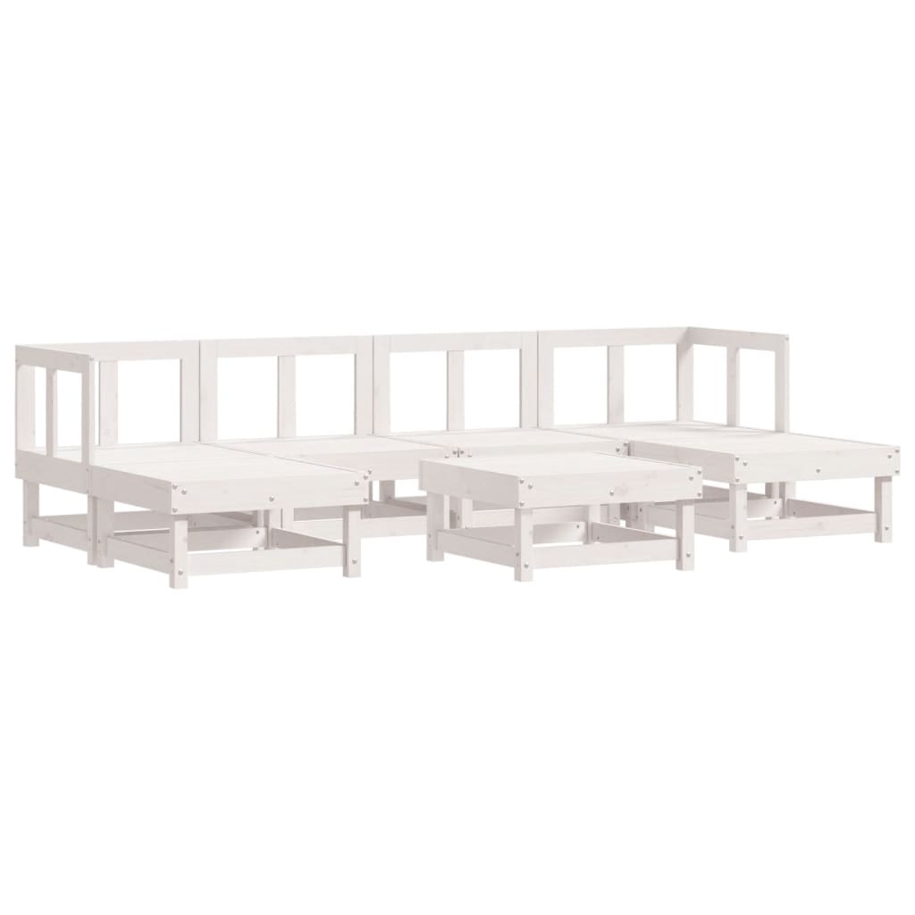 vidaXL Patio Lounge Set with Cushions Outdoor Furniture Set 7 Piece Solid Wood