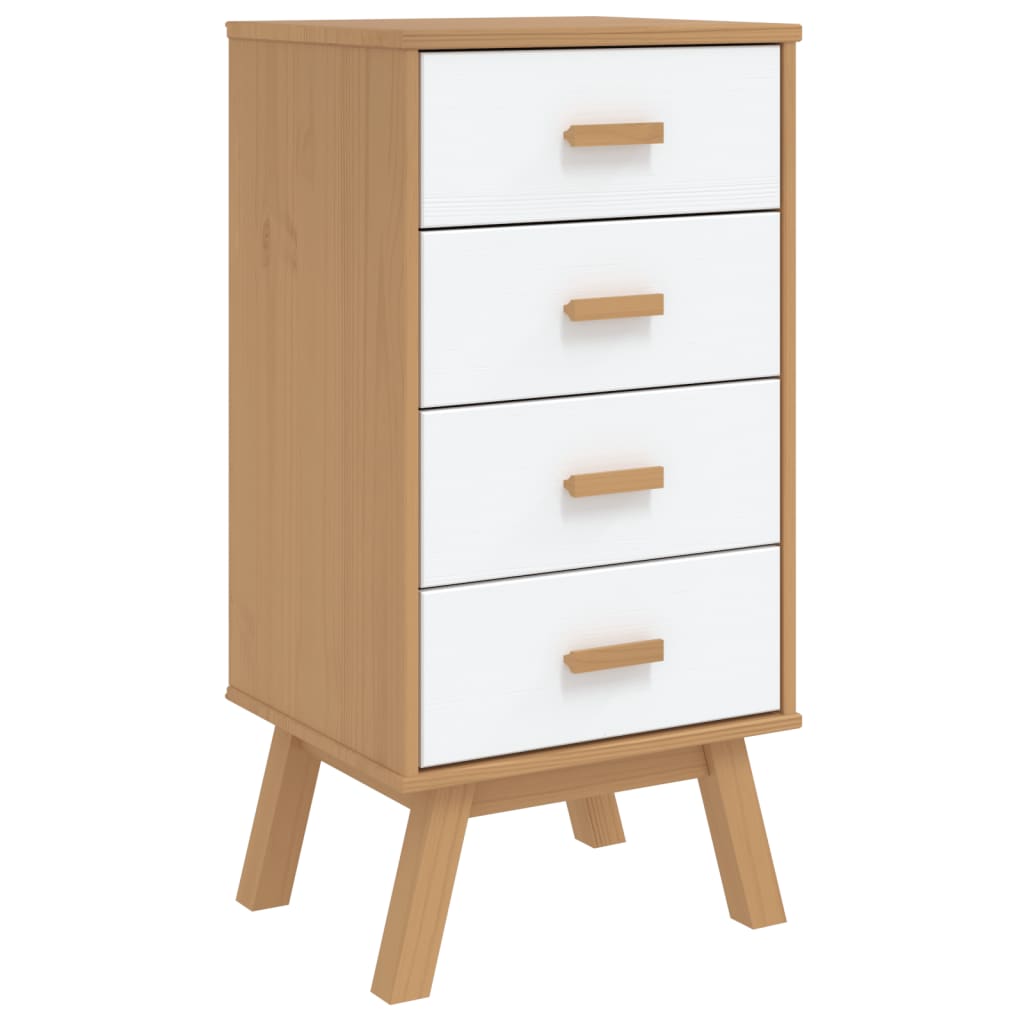 vidaXL Bedside Cabinet OLDEN Brown Solid Wood Pine