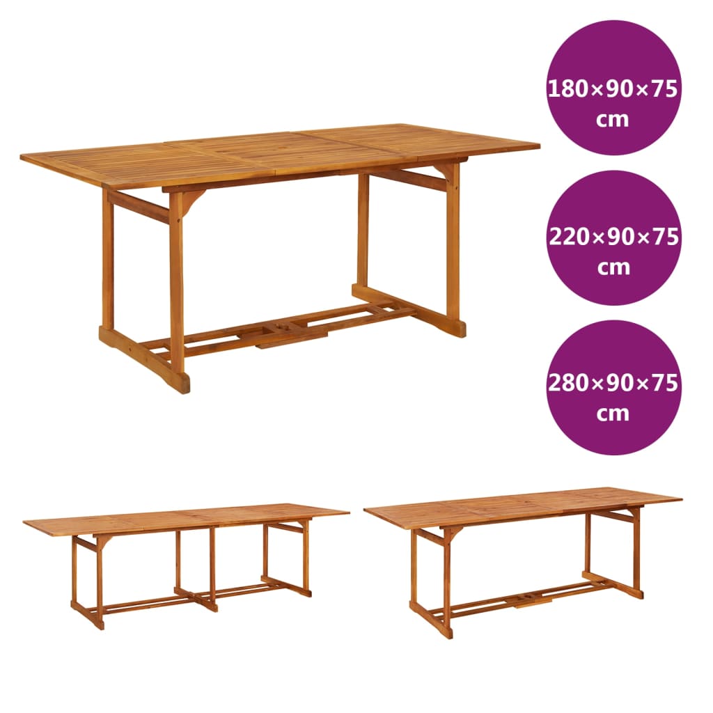 vidaXL Outdoor Dining Table Patio Table Garden Furniture Solid Wood Acacia